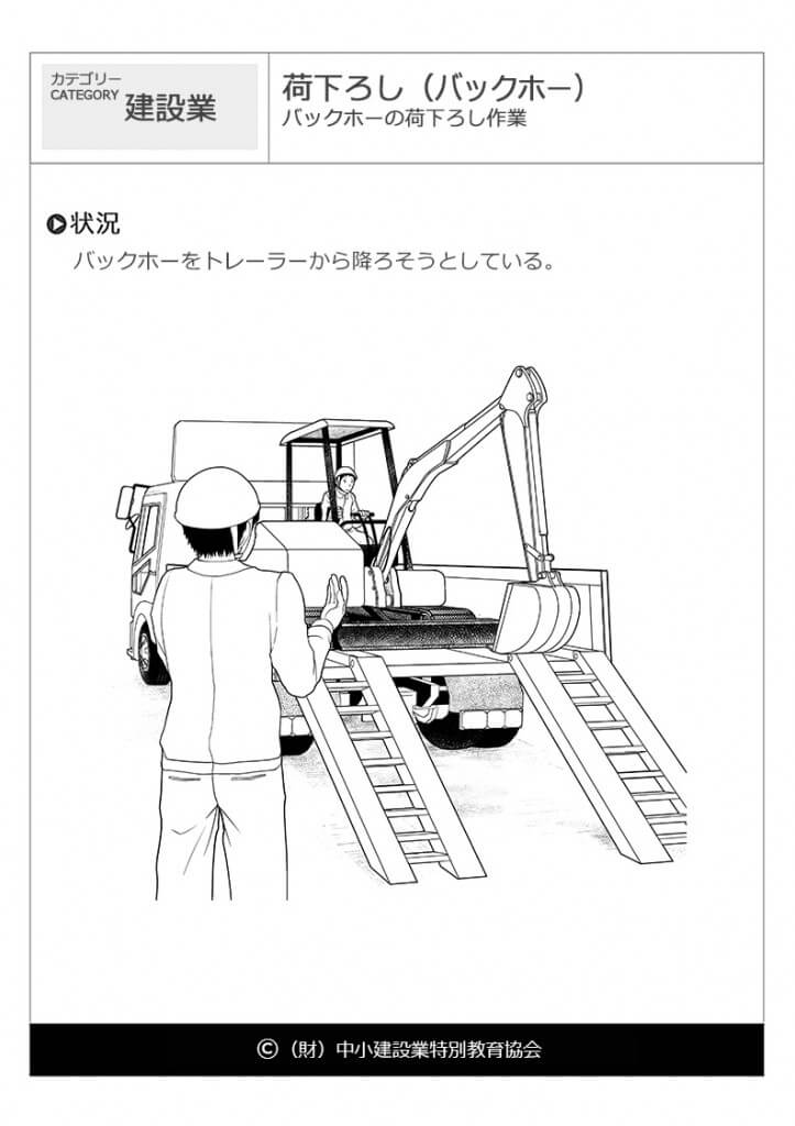 荷下ろし（バックホー）